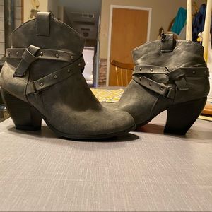 Gray boots